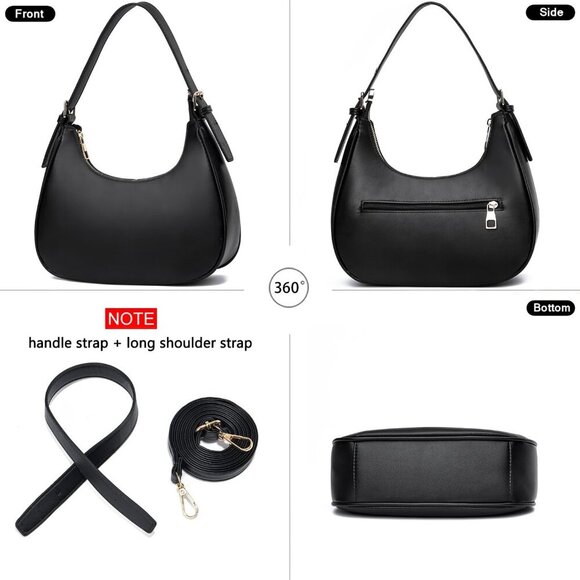 Small Crescent Shoulder Bags Purses for Women Retro Classic Clutch Hobo Tote Pur - Picture 3 of 6